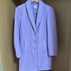 Lilac J. Crew Factory Boiled Wool Topcoat  Size 2